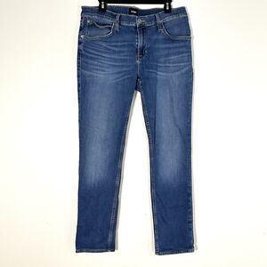 Hudson Blake Slim Straight Jeans Men’s 34x30 Medium Wash Stretch Denim Blue